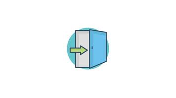Entrance animated icon. suitable for user interface, provide visual feedback, etc. animated icon related to hotel video