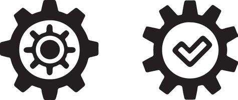 Setting icon silhouette sets with white background vector