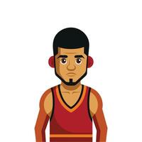 Cartoon illustration of a basketball player character vector