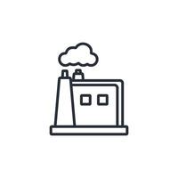Air pollution icon. .Editable stroke.linear style sign for use web design,logo.Symbol illustration. vector