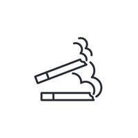 Cigarette icon. .Editable stroke.linear style sign for use web design,logo.Symbol illustration. vector