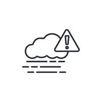 smog icon. .Editable stroke.linear style sign for use web design,logo.Symbol illustration. vector