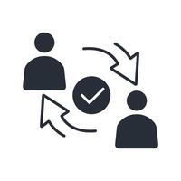 Reciprocity icon. .Editable stroke.linear style sign for use web design,logo.Symbol illustration. vector