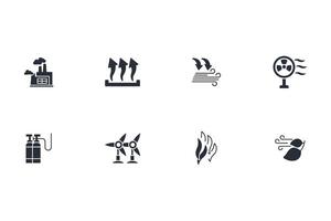 Air icon set..Editable stroke.linear style sign for use web design,logo.Symbol illustration. vector
