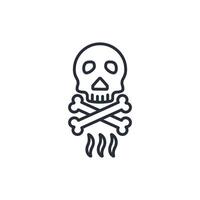 toxic air icon. .Editable stroke.linear style sign for use web design,logo.Symbol illustration. vector