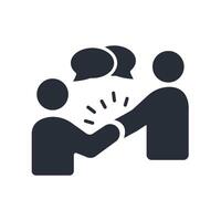 Handshake icon. .Editable stroke.linear style sign for use web design,logo.Symbol illustration. vector
