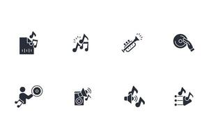 music icon. .Editable stroke.linear style sign for use web design,logo.Symbol illustration. vector