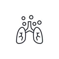 Particulate Matter icon. .Editable stroke.linear style sign for use web design,logo.Symbol illustration. vector