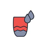 Water icon. .Editable stroke.linear style sign for use web design,logo.Symbol illustration. vector