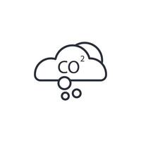 co2 icon. .Editable stroke.linear style sign for use web design,logo.Symbol illustration. vector