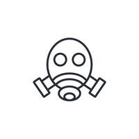 Gas mask icon. .Editable stroke.linear style sign for use web design,logo.Symbol illustration. vector