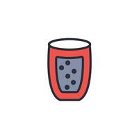 Sparkling Water icon. .Editable stroke.linear style sign for use web design,logo.Symbol illustration. vector