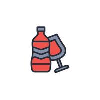 beverage icon. .Editable stroke.linear style sign for use web design,logo.Symbol illustration. vector
