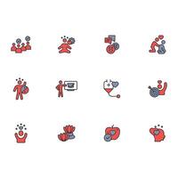 Wellness icon set..Editable stroke.linear style sign for use web design,logo.Symbol illustration. vector