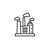 Industry icon. .Editable stroke.linear style sign for use web design,logo.Symbol illustration. vector