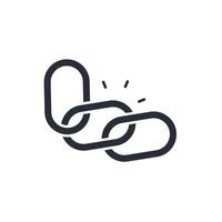 Link icon. .Editable stroke.linear style sign for use web design,logo.Symbol illustration. vector