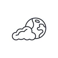 atmosphere icon. .Editable stroke.linear style sign for use web design,logo.Symbol illustration. vector