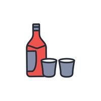alcohol icon. .Editable stroke.linear style sign for use web design,logo.Symbol illustration. vector