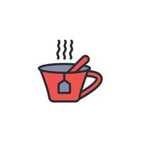tea icon. .Editable stroke.linear style sign for use web design,logo.Symbol illustration. vector