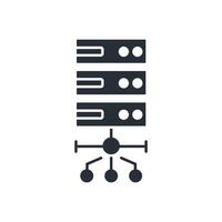 Server icon. .Editable stroke.linear style sign for use web design,logo.Symbol illustration. vector