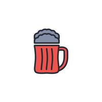 beer icon. .Editable stroke.linear style sign for use web design,logo.Symbol illustration. vector