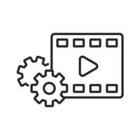 production icon. .Editable stroke.linear style sign for use web design,logo.Symbol illustration. vector