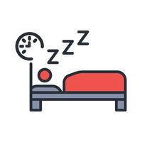sleep quality icon. .Editable stroke.linear style sign for use web design,logo.Symbol illustration. vector
