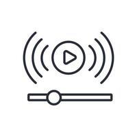 streaming icon. .Editable stroke.linear style sign for use web design,logo.Symbol illustration. vector