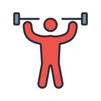 strength training icon. .Editable stroke.linear style sign for use web design,logo.Symbol illustration. vector