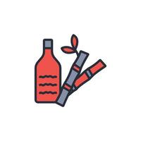 rum icon. .Editable stroke.linear style sign for use web design,logo.Symbol illustration. vector