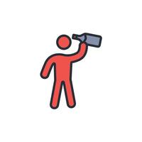 drinking icon. .Editable stroke.linear style sign for use web design,logo.Symbol illustration. vector