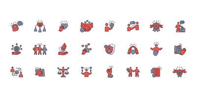 Trust icon set..Editable stroke.linear style sign for use web design,logo.Symbol illustration. vector