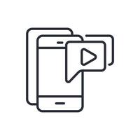 mobile icon. .Editable stroke.linear style sign for use web design,logo.Symbol illustration. vector