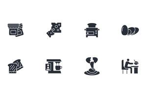Breakfast icon set..Editable stroke.linear style sign for use web design,logo.Symbol illustration. vector