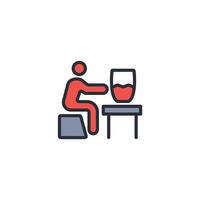 drink icon. .Editable stroke.linear style sign for use web design,logo.Symbol illustration. vector