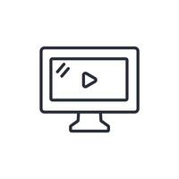 screen icon. .Editable stroke.linear style sign for use web design,logo.Symbol illustration. vector