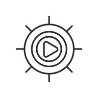 Play icon. .Editable stroke.linear style sign for use web design,logo.Symbol illustration. vector