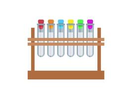 Stand with test tubes with colored stoppers filled with biomaterial eggs, sperm, embryos vector