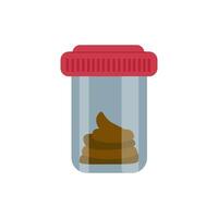 Plastic container with biomaterial feces for clinical analysis vector
