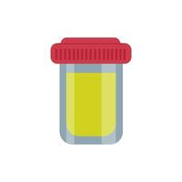 Plastic container with biomaterial urine for clinical analysis vector