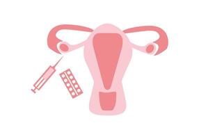 Superovulation induction, hormonal stimulation of ovaries vector