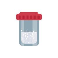 Plastic container with biomaterial sperm vector