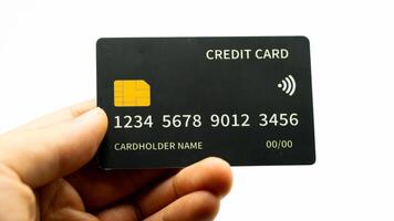 Black Signature Credit Card for Contactless Payments and Secure Transactions photo