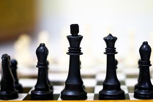 Chess Setup Close Up - Strategy and Logical Play Illustrated photo