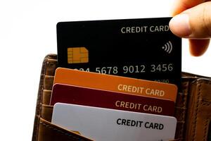 Wallet with Multiple Credit Cards for Financial Projects and Marketing photo