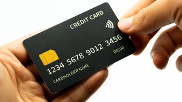 Minimalist Black Credit Card Platinum for Finance and Digital Transactions photo
