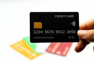 Minimalist Black Credit Card Platinum for Finance and Digital Transactions photo