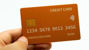 Credit Card for Contactless Payments and Secure Transactions White isolated photo