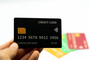Minimalist Black Credit Card Platinum for Finance and Digital Transactions photo