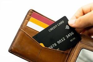 Wallet with Multiple Credit Cards for Financial Projects and Marketing photo